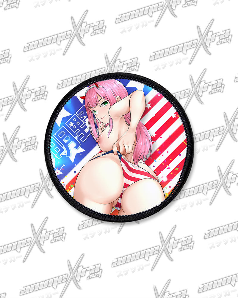 Zero Two American Booty Round Patches