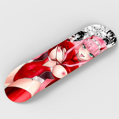 Zero Two Ahegao Skate Deck