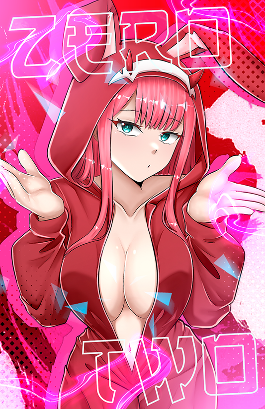 Zero Two Bunny Jammies Graphic Poster