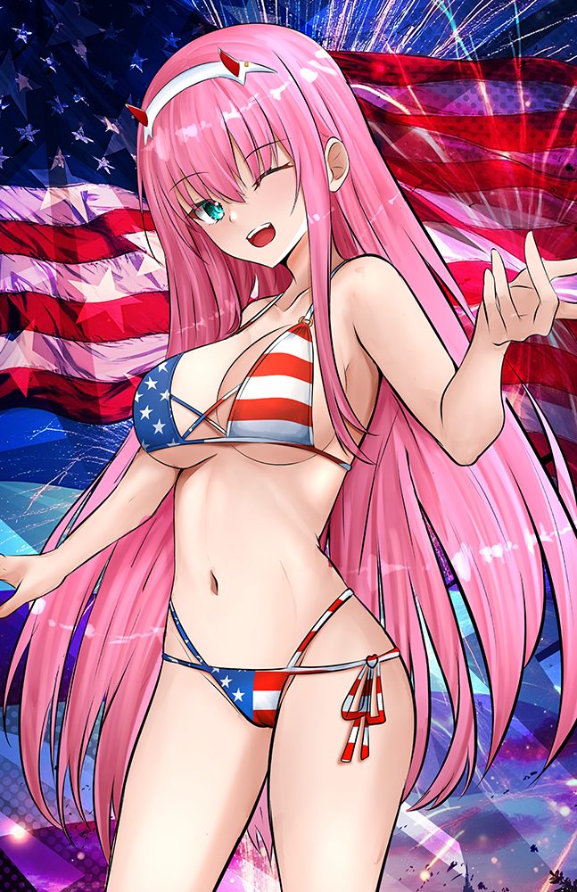 Zero Two Patriot Bikini Poster