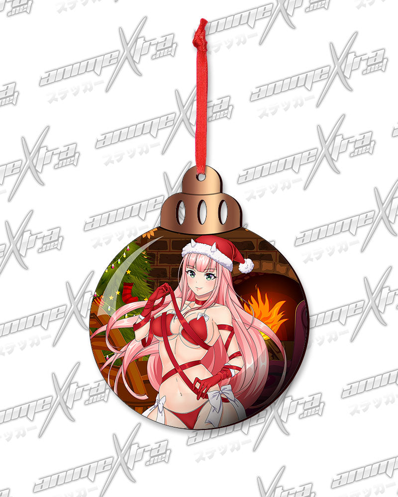 Zero Two Ribbon Christmas Ornaments
