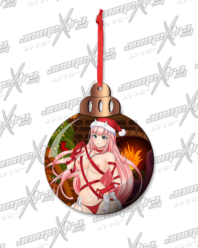 Zero Two Ribbon Christmas Ornaments