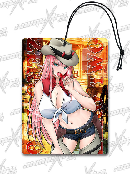 Zero Two Western Waifus Air Fresheners