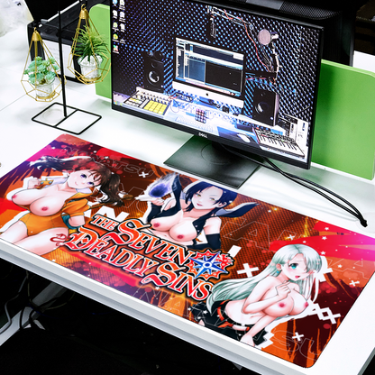 Seven Deadly Sins Desk Mat NSFW 16"x35"