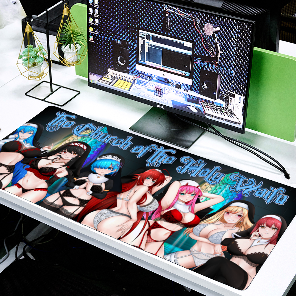 Holy Waifus Lingerie Deskmat 16" x 35"