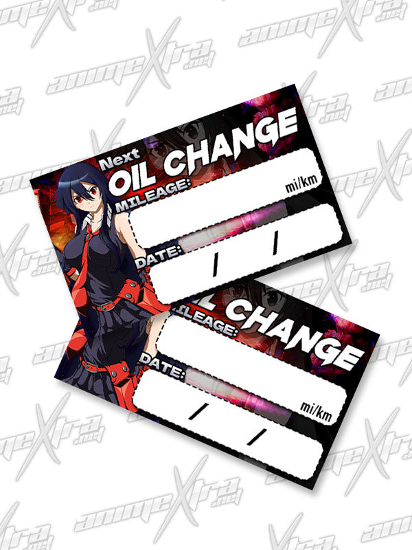 Akame Oil Change Sticker