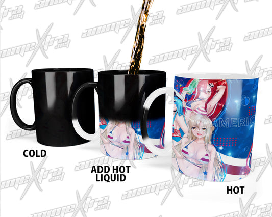 Americana Waifus Color Changing Mugs