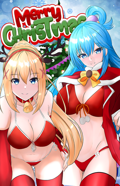 Aqua Darkness Xmas Poster