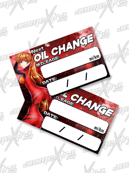 Asuka Oil Change Sticker