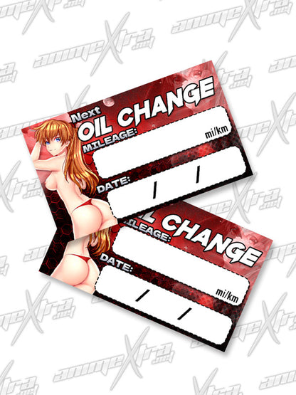 Asuka Oil Change Sticker