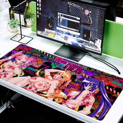 High School of the Dead WARNING NSFW Desk Mat 16" x 35"