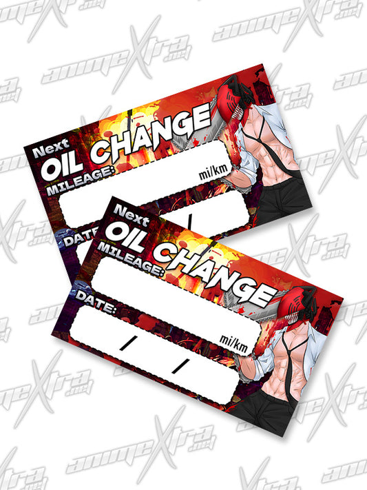 Denji Oil Change Sticker