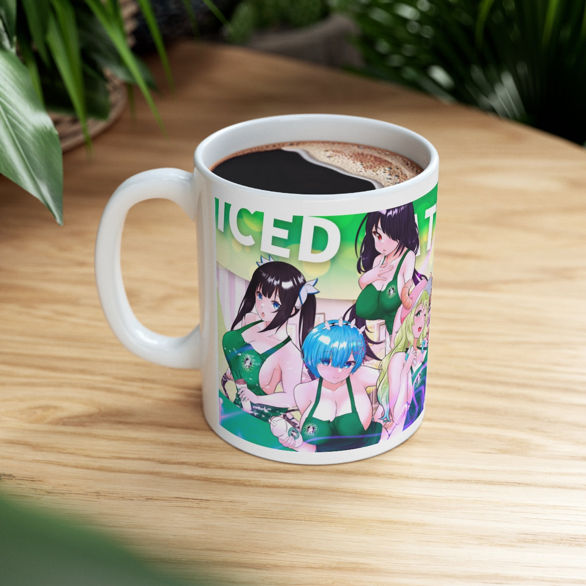 Iced Latte Waifus Coffee Mugs