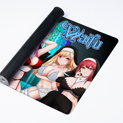 Holy Waifus Lingerie Deskmat 16" x 35"