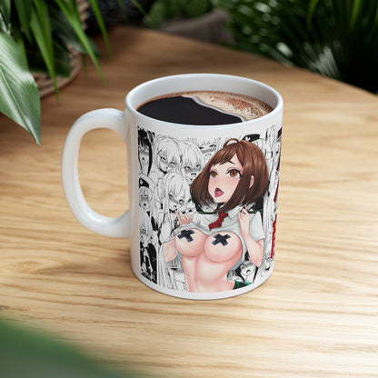 Ahegao Uraraka Coffee Mugs