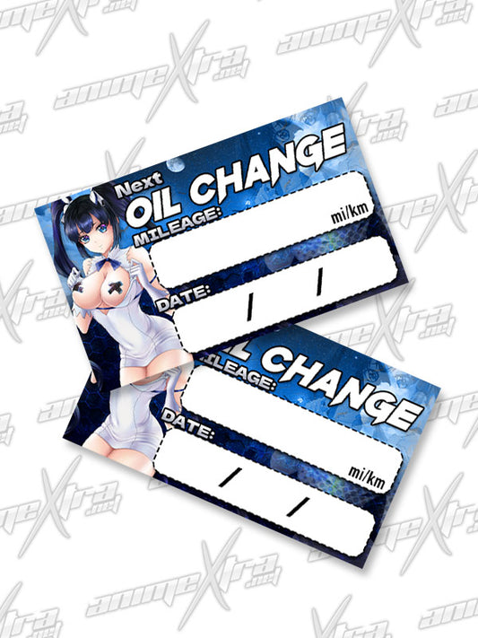 Flashing Hestia Oil Change Sticker