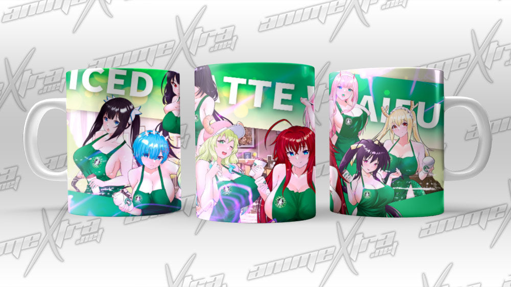 Iced Latte Waifus Coffee Mugs