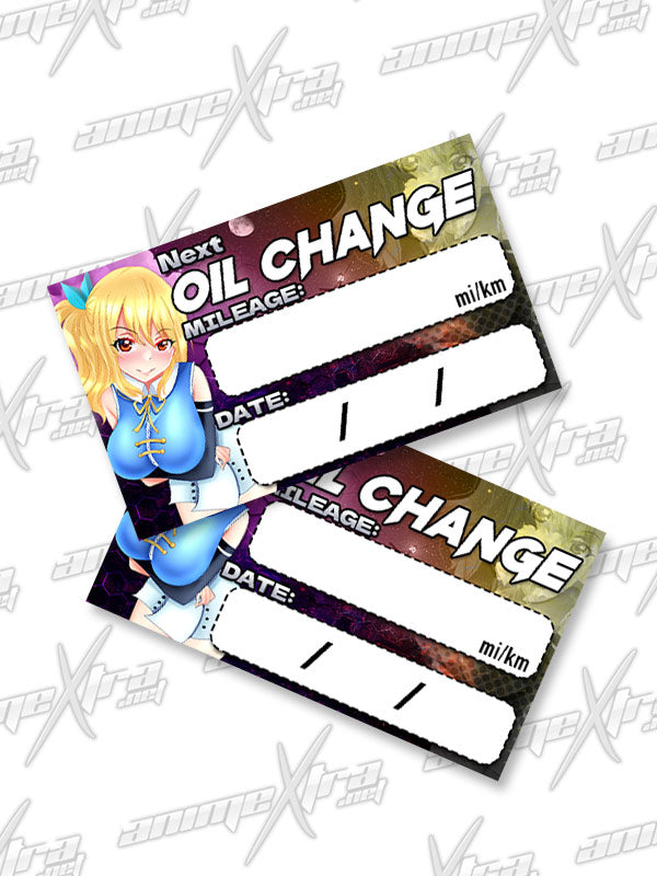 Lucy Oil Change Sticker