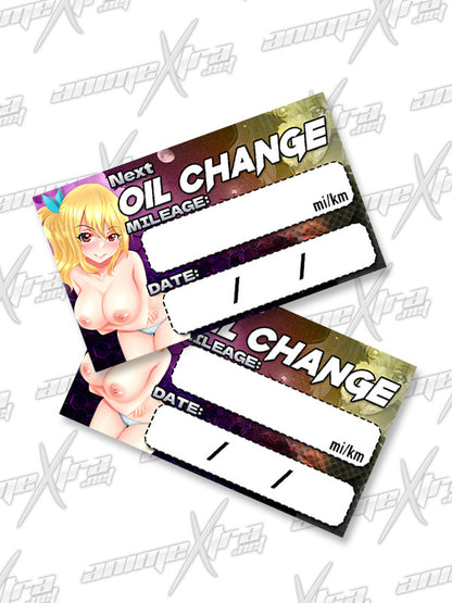 Lucy Oil Change Sticker
