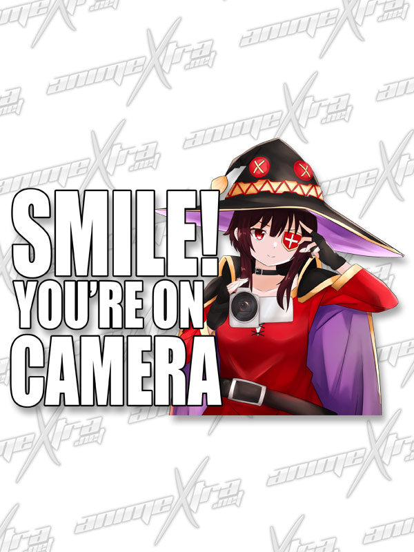 Megumin Smiling Megumin Smile You're On Camera Kiss Cuts – AnimeXtra