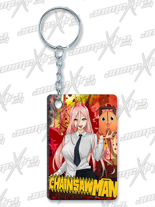 Power & Pochita Keychain