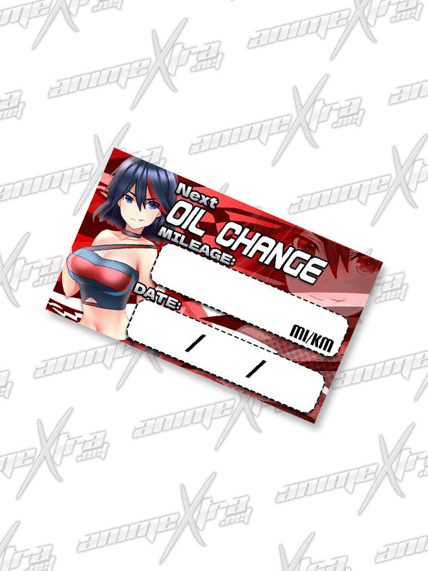 Racer Ryuko Oil Change Stickers