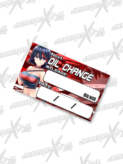 Racer Ryuko Oil Change Stickers