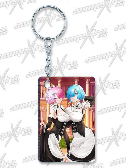 Rem Ram Maid Keychain