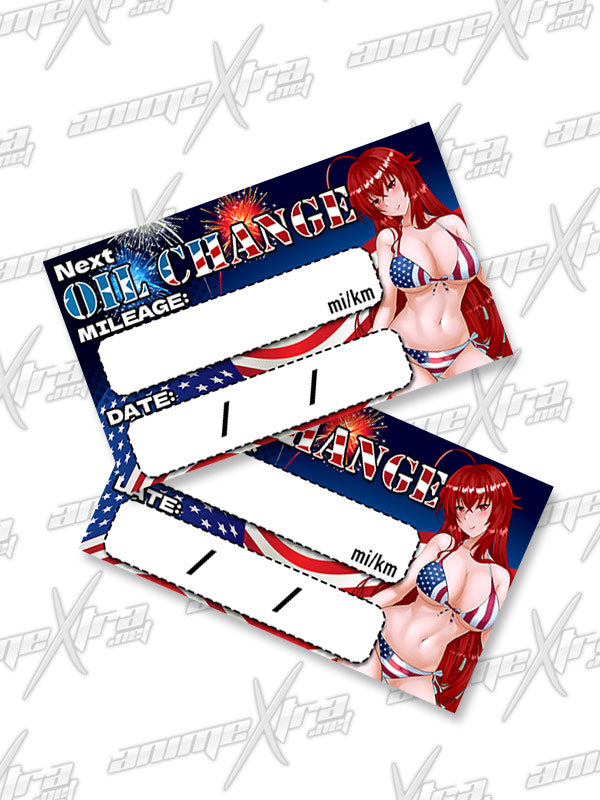 Rias Americana Oil Change Sticker