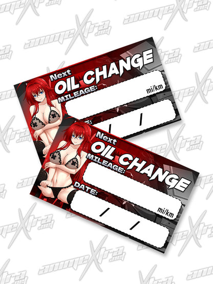 Rias Lingerie Oil Change Sticker