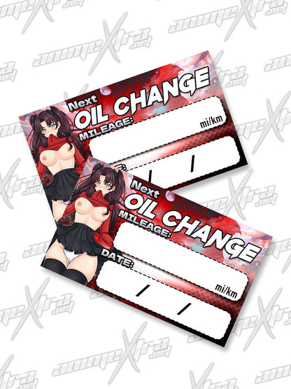 Rin Flashing Oil Change Sticker