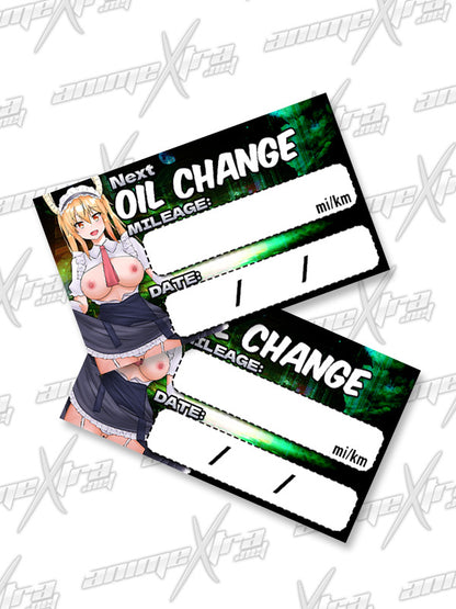Tohru Oil Change Sticker