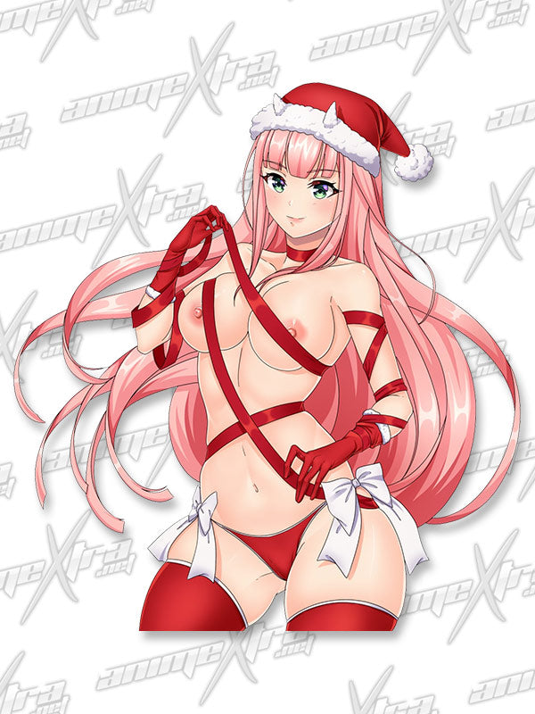 Zero Two Christmas Ribbon Kiss Cuts