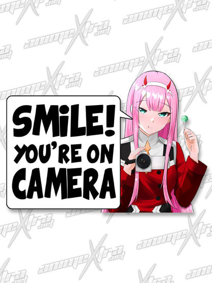 Zero Two Smile You're On Camera Kiss Cuts